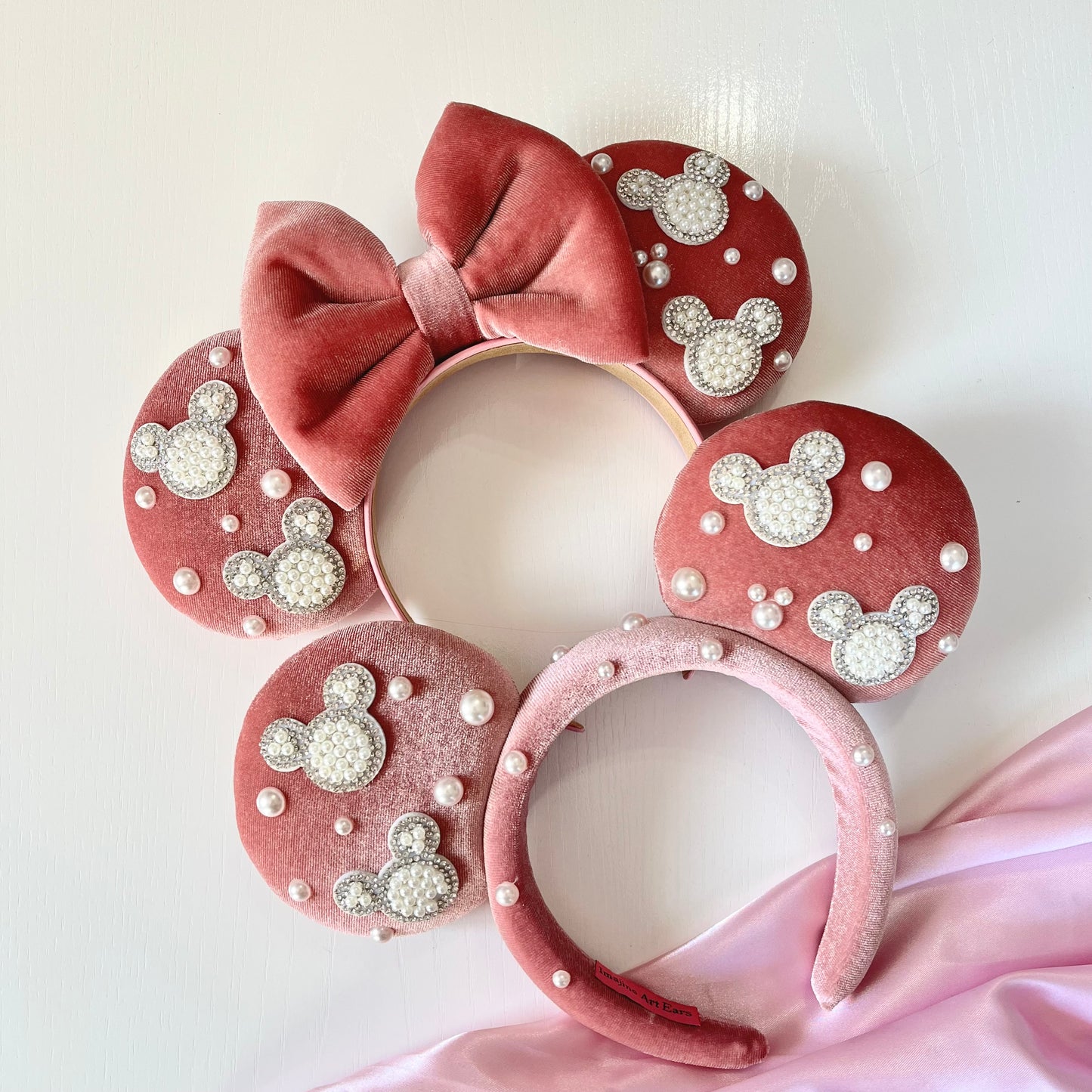 D'luxe Mauve Mouse Pearl Ears