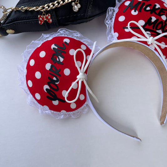 Mickey Signature Red Polka Dot Ears