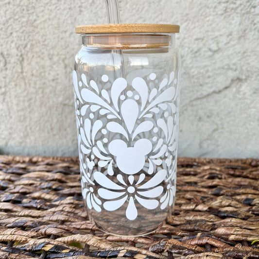 Talavera Mouse Glass Can