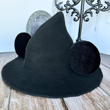 Load image into Gallery viewer, Black Mousey Witch Hat
