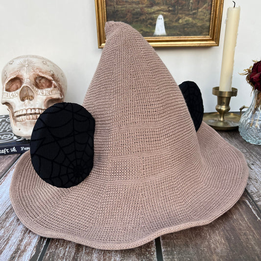 Tan Mousey Witch Hat
