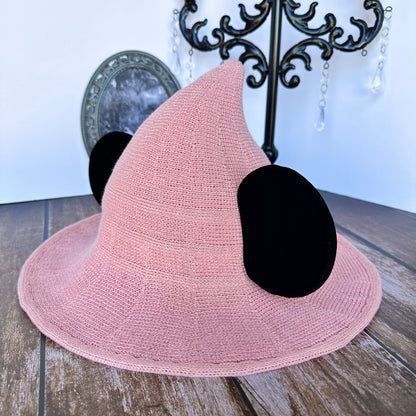 Pink Mousey Witch Hat