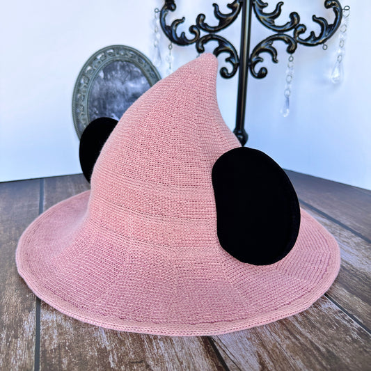 Pink Mousey Witch Hat