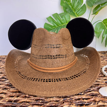 Brown Coastal Cowgirl Mouse Hat