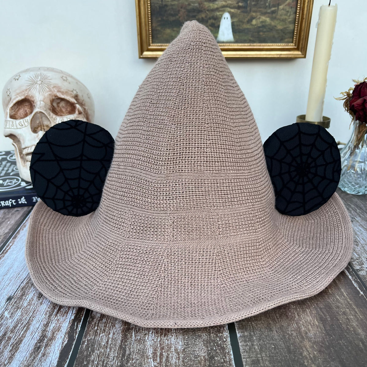 Tan Mousey Witch Hat