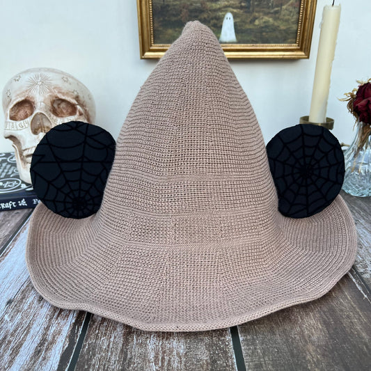 Tan Mousey Witch Hat