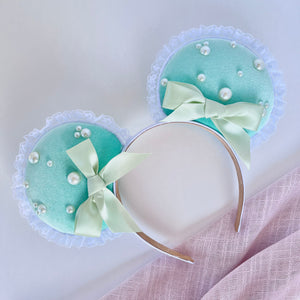 Pastel Coquette Lace Pearl Ears