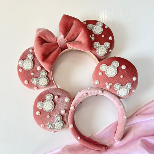 D'luxe Mauve Mouse Pearl Ears