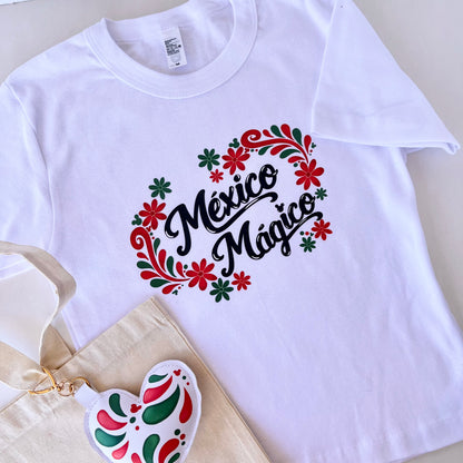 Mexico Magico Crop Baby-tee Shirt