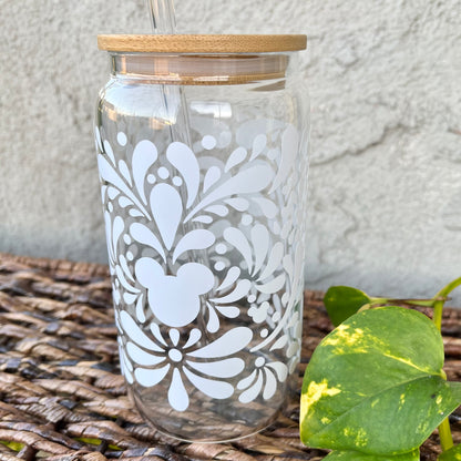 Talavera Mouse Glass Can