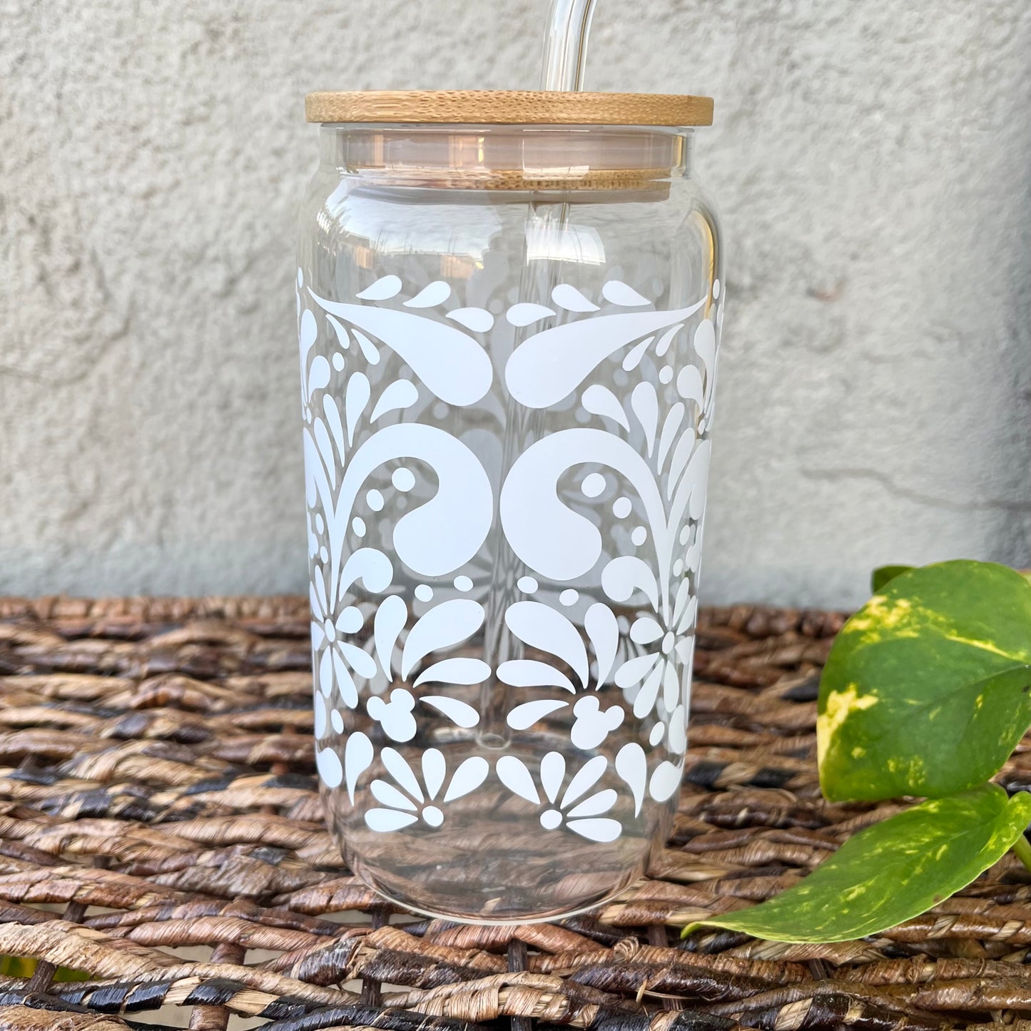 Talavera Mouse Glass Can