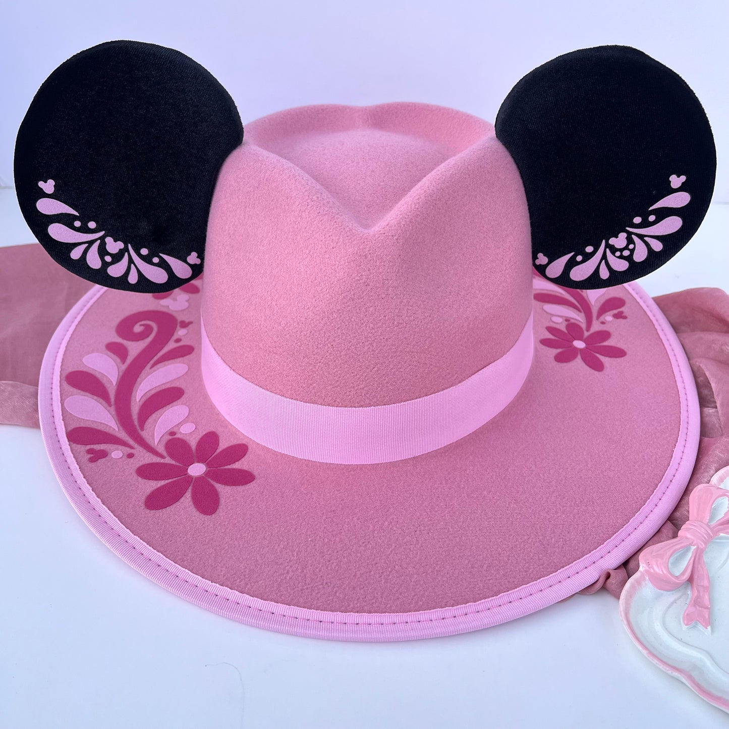 Talavera Rose Heart Mouse Hat