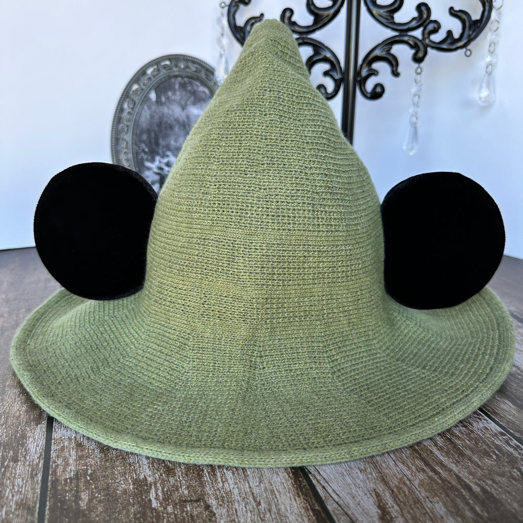 KIDS - Sombrero de bruja ratonil verde