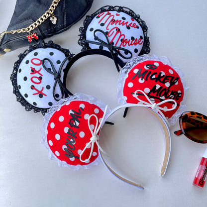 Mickey Signature Red Polka Dot Ears