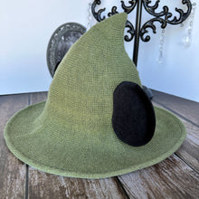 Cargar imagen en el visor de la galería, KIDS - Sombrero de bruja ratonil verde
