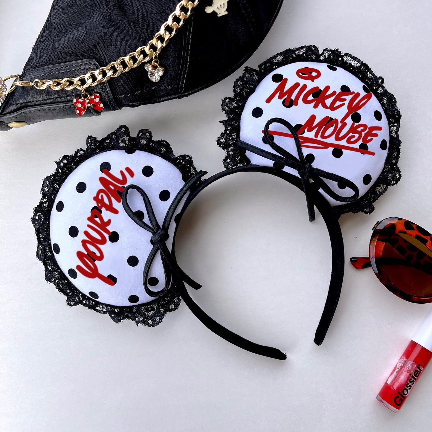 Black Polka Dot Mommy & Me-nnie Ears