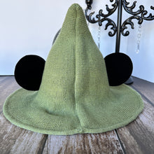 Cargar imagen en el visor de la galería, KIDS - Sombrero de bruja ratonil verde
