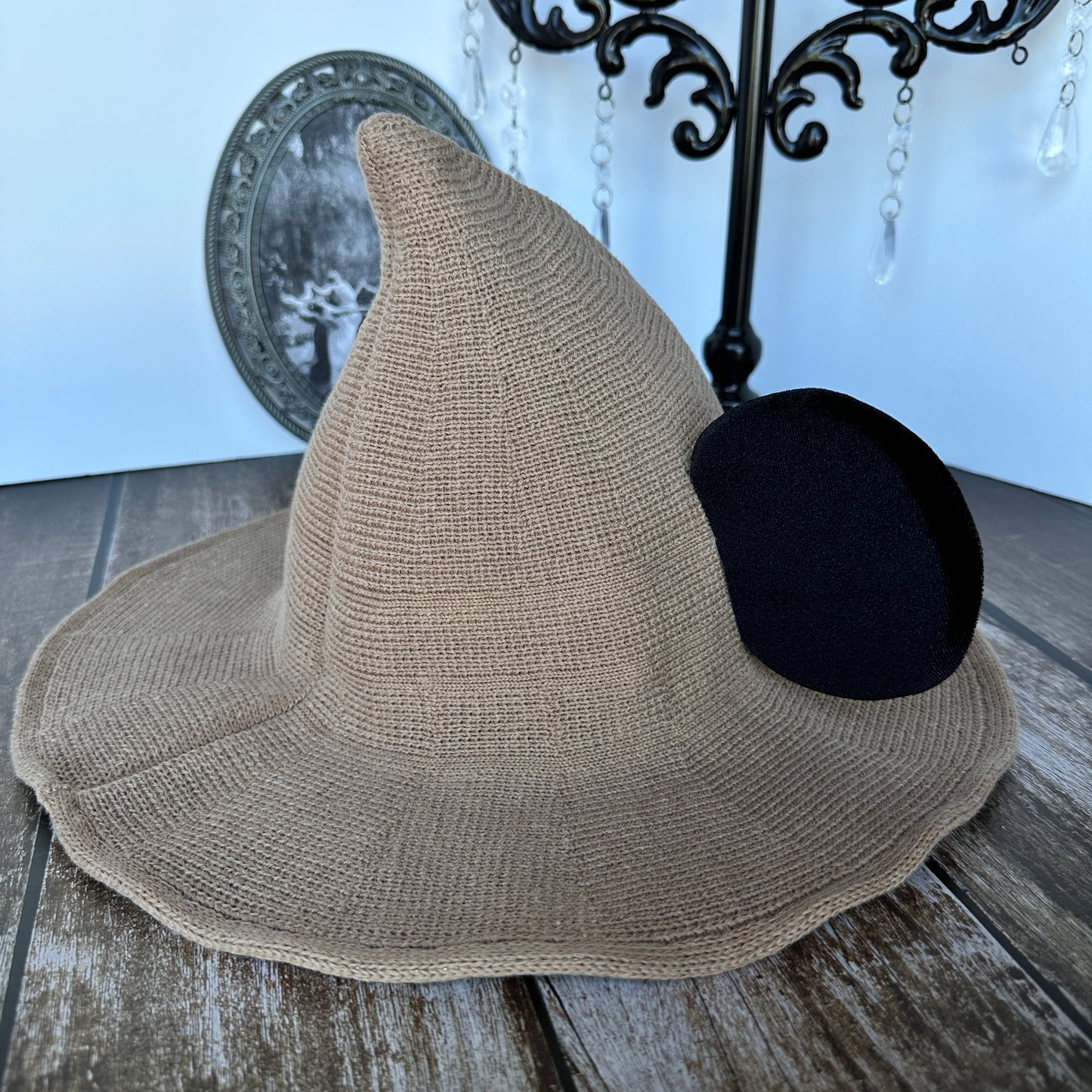 Tan Mousey Witch Hat