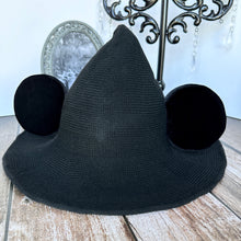 Load image into Gallery viewer, Black Mousey Witch Hat
