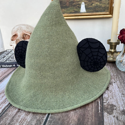 Green Mousey Witch Hat