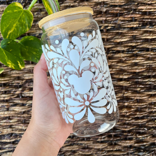 Talavera Mouse Glass Can