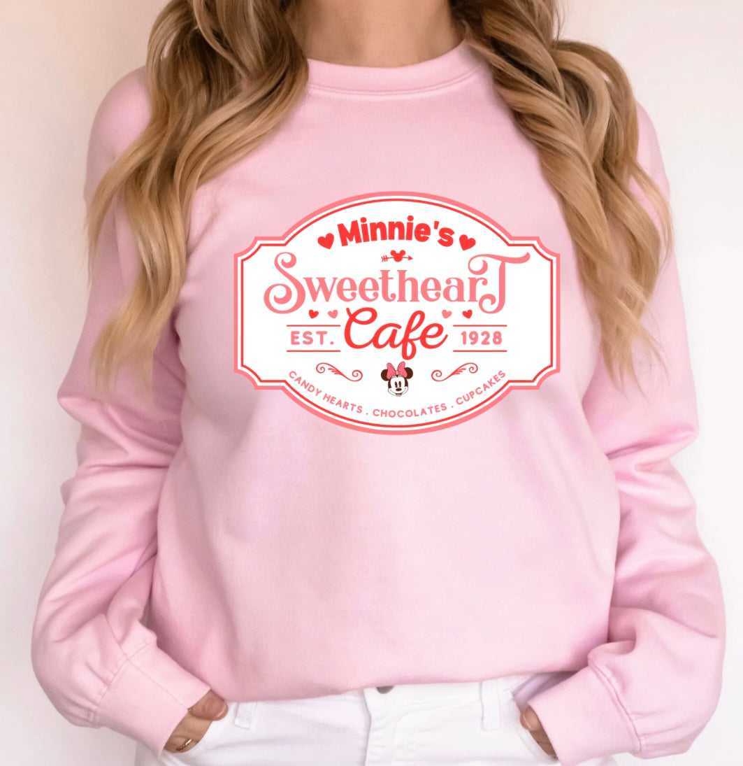 Sweetheart Cafe Suéter unisex con cuello redondo