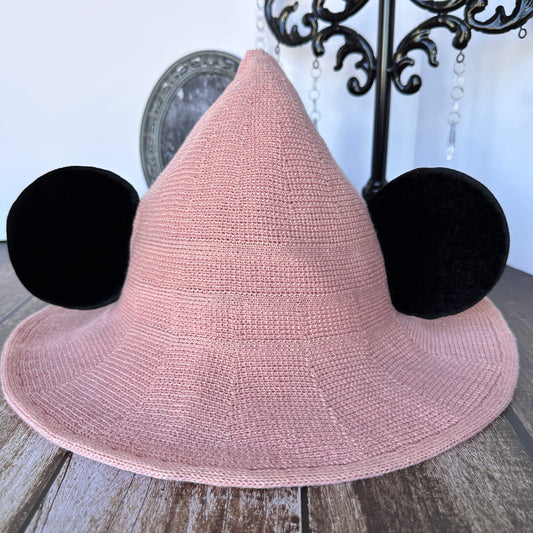 Pink Mousey Witch Hat