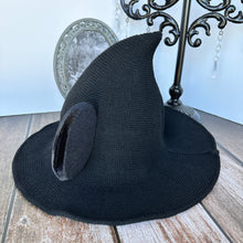 Load image into Gallery viewer, Black Mousey Witch Hat
