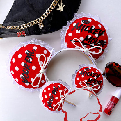 Red Polka Dot Mommy & Me-nnie Ears