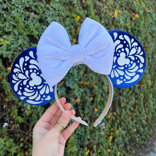 Las Marias en Azul Royal- Talavera Ears