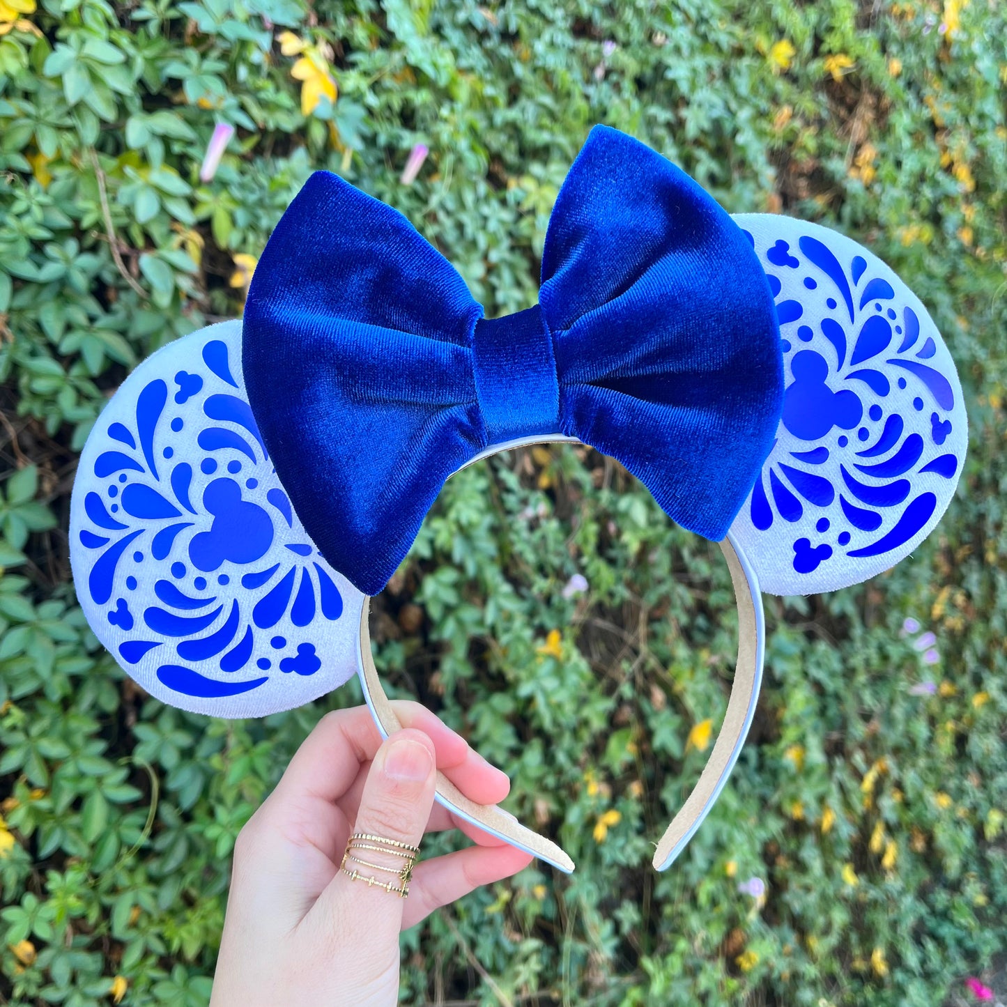Las Marias en Azul con Moño Royal - Talavera Ears