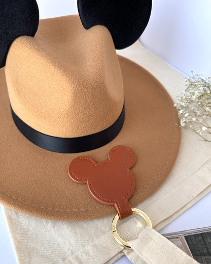 Brown Mouse Hat Clip