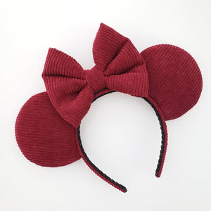 Burgundy Corduroy Ears