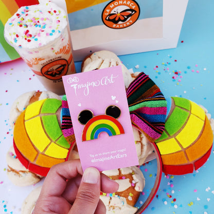Orejas de ratón arcoiris Chapa